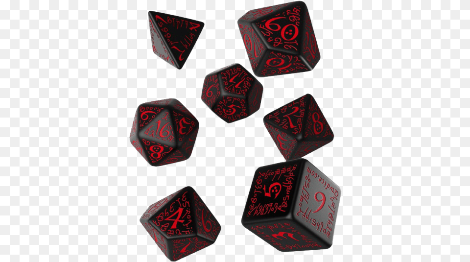 Elvish Black Amp Red Dice Set Pathfinder War For The Crown Dice Set, Game Png Image