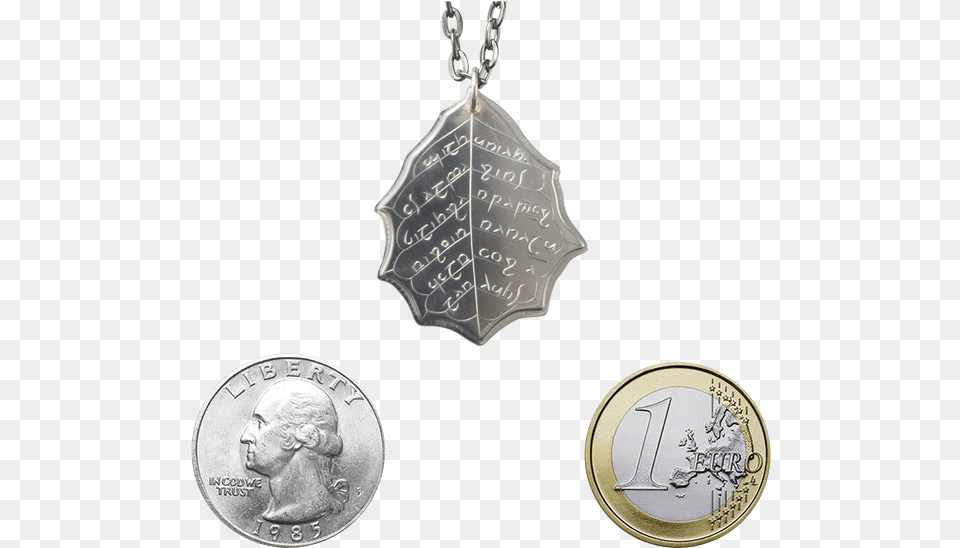 Elvish Leaf Of Winter Necklace Euro, Silver, Accessories, Adult, Man Free Transparent Png