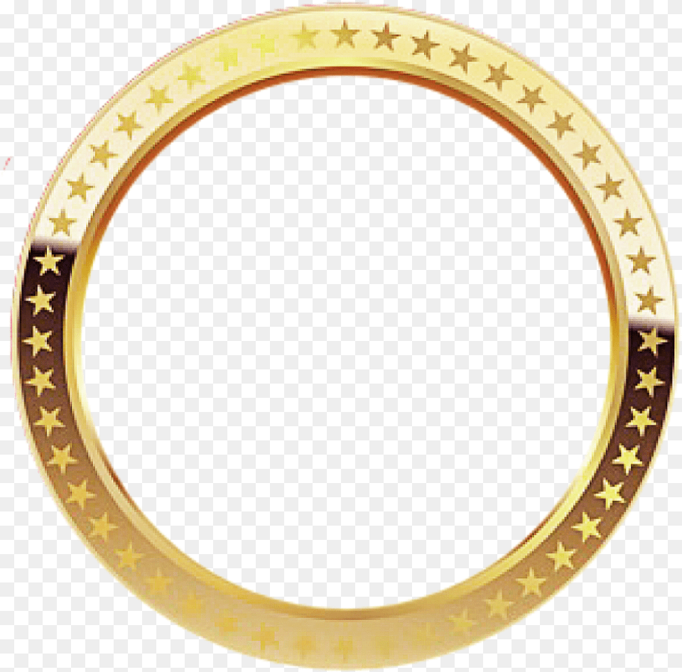 Elvissung Circle Frame Gold Shiny Borderfreetoedit Round Frame Borders, Oval, Disk, Photography Free Png