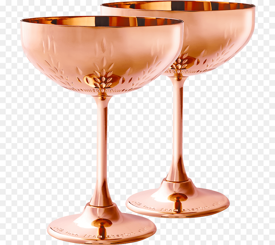 Elyx Copper Martini Glasses, Glass, Goblet Png