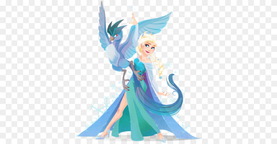 Elza E Articuno Disney Characters Meet Pokemon, Angel, Adult, Wedding, Person Png Image