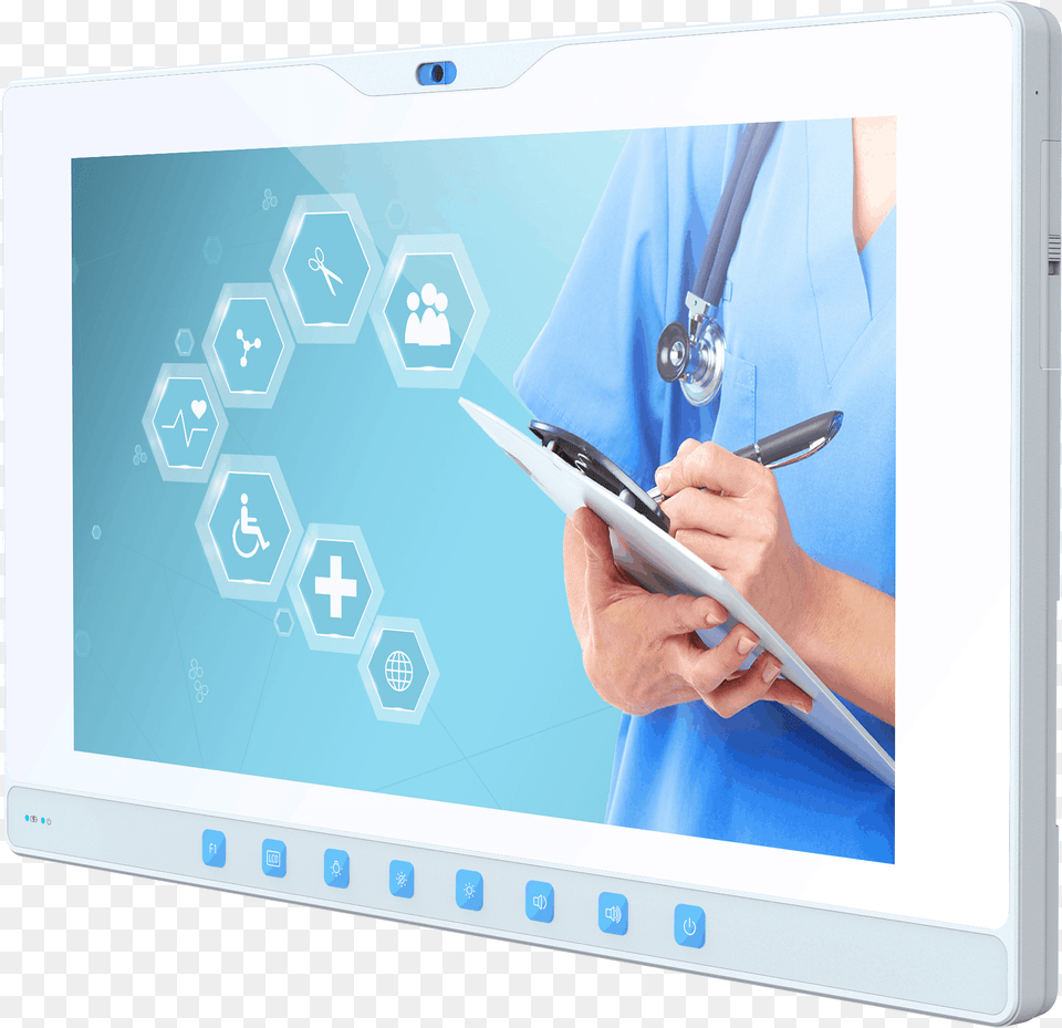 Em 2100 Medical Panel Pc Patient Safety, Computer, Tablet Computer, Electronics, Adult Png Image