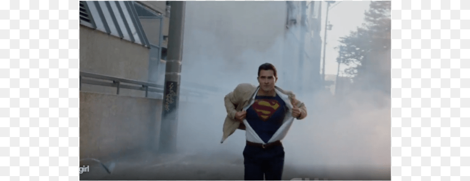 Em Supergirl Superman Chama Em Novo Trailer Leather Jacket, Adult, Male, Man, Person Free Png Download