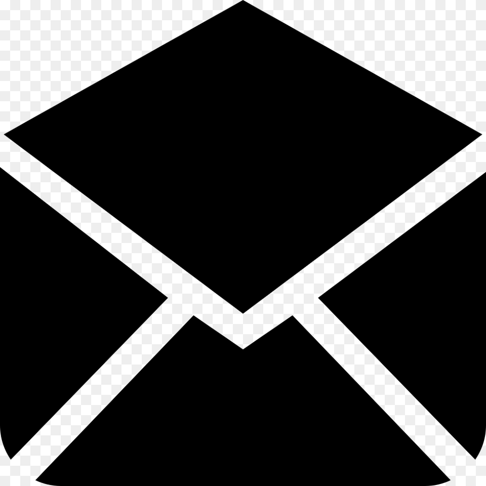 Email Black Opened Back Envelope Interface Symbol Icon, Mail Free Transparent Png