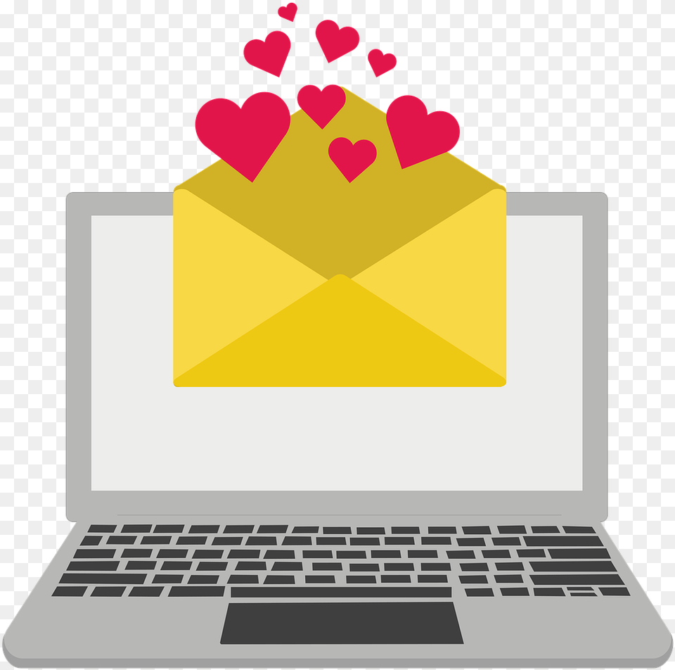Email Email Love Love Letter Online Dating Tinder Netbook, Computer, Electronics, Laptop, Pc Free Png Download