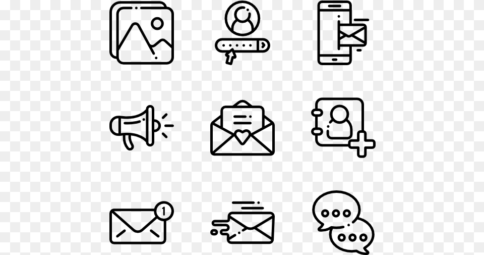 Email Family Icon Background, Gray Free Transparent Png