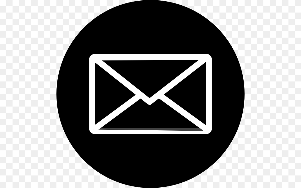 Email Icon Black Circle Envelope, Mail, Disk Free Png Download