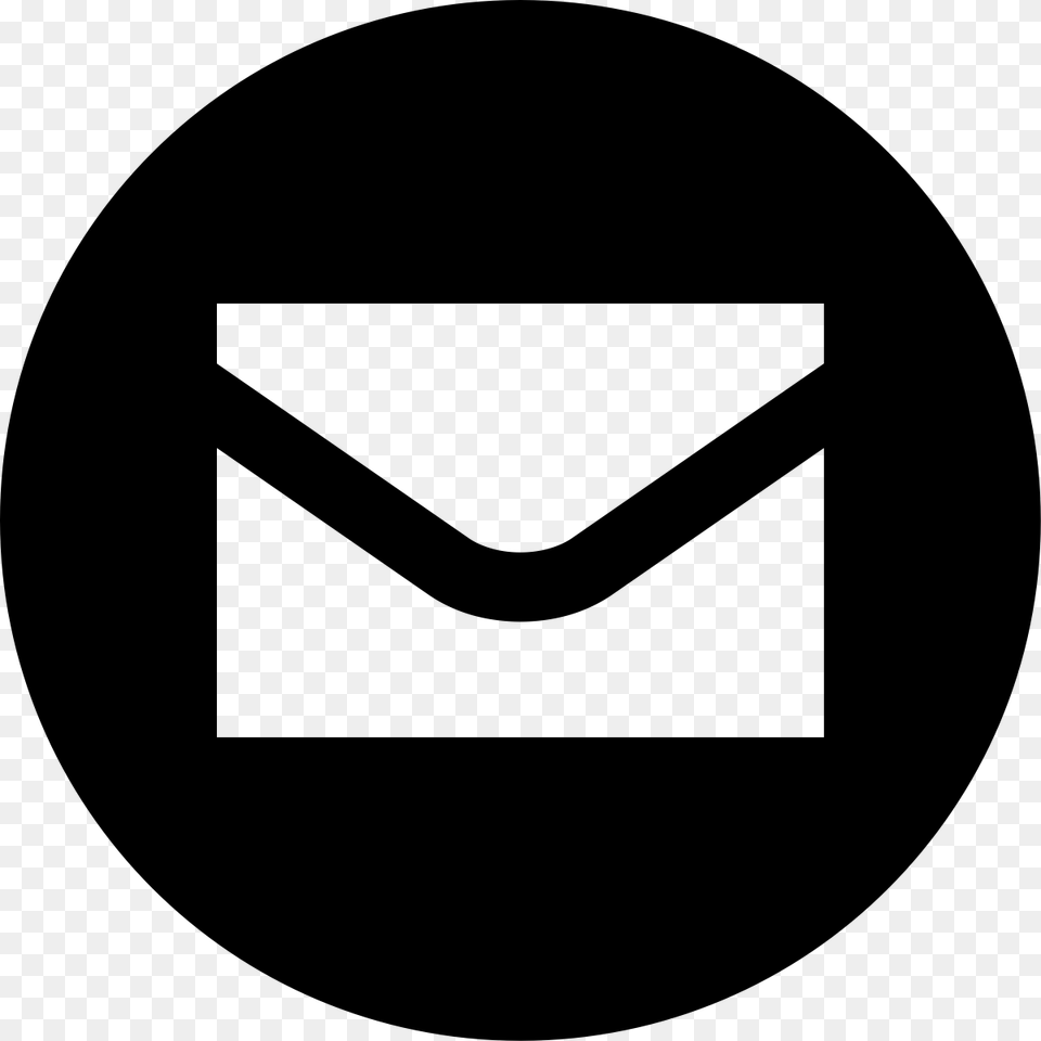 Email Icon Circle, Gray Free Png Download