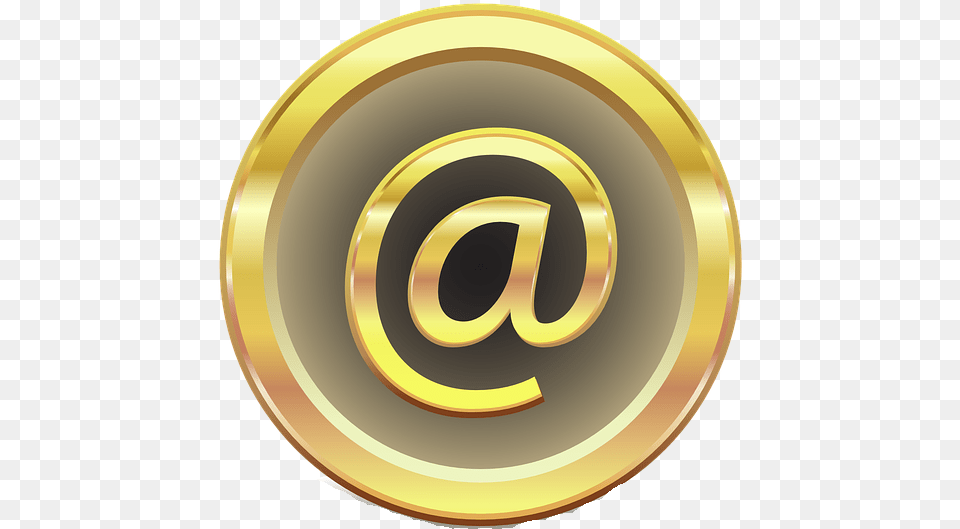 Email Icon Gold, Disk Png