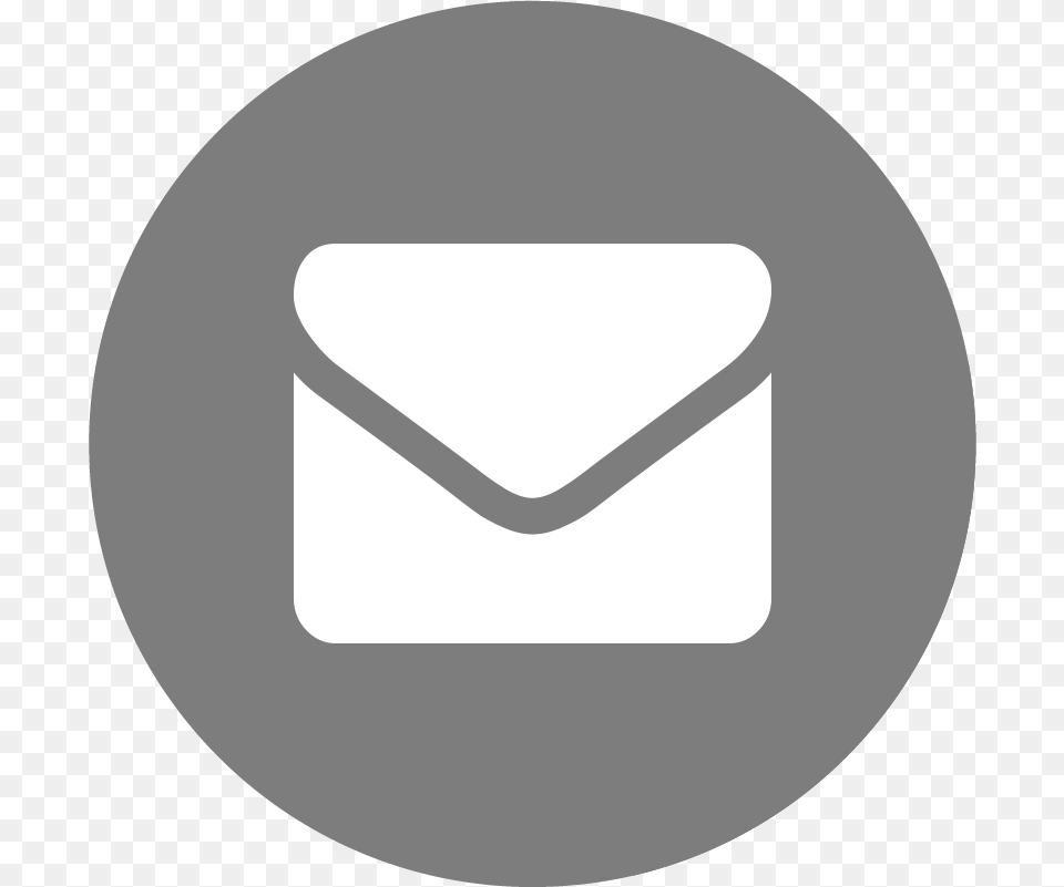 Email Icon Grey Circle, Envelope, Mail, Airmail Free Png