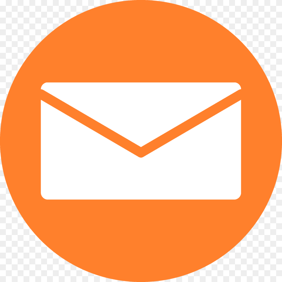 Email Icon Icon Email Orange, Envelope, Mail, Disk, Airmail Png Image