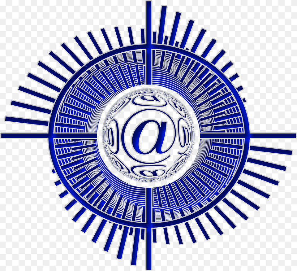 Email Icon In A Circle Image Mayan Sun, Machine, Spoke, Cutlery, Emblem Free Png