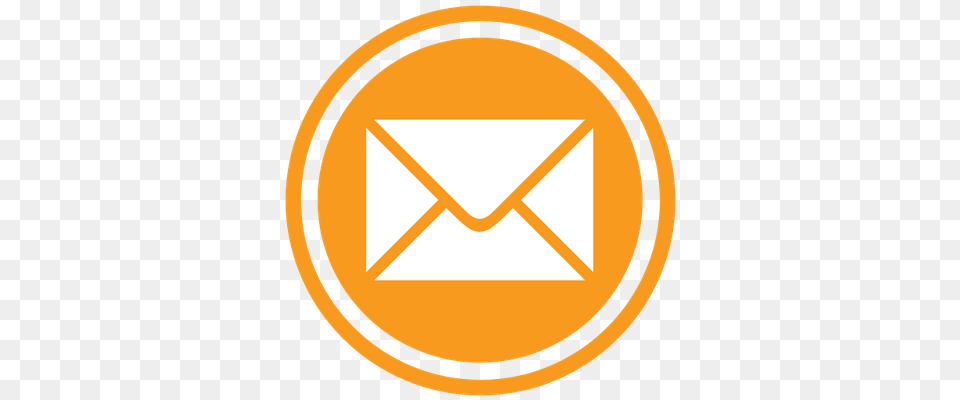 Email Icon Orange Transparent, Envelope, Mail, Disk Free Png Download