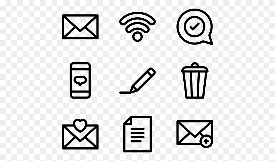 Email Icons, Gray Free Png