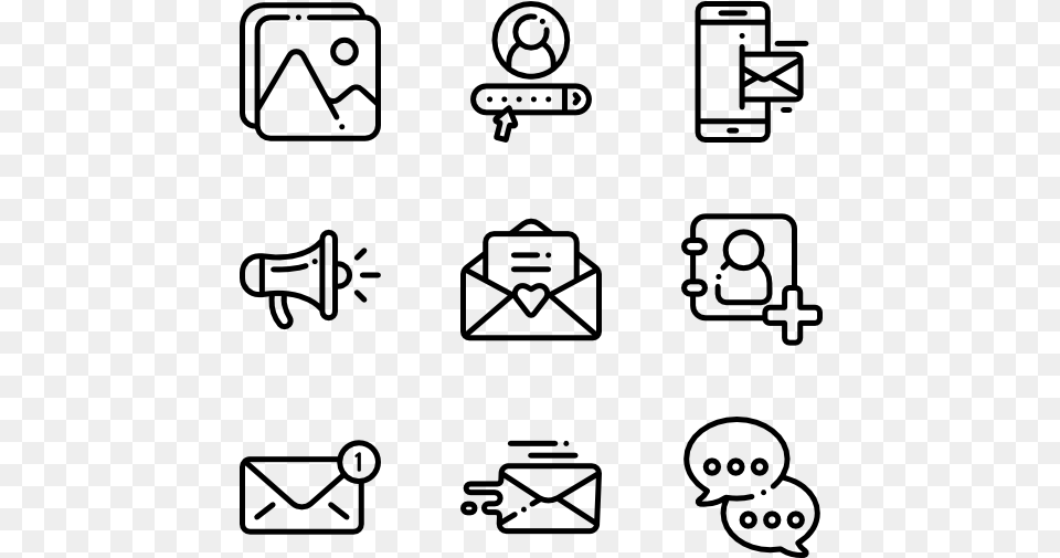 Email Learning Icons, Gray Free Transparent Png