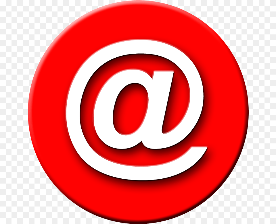 Email Logo Transparent Logos Red Email Logo, Symbol, Disk, Text, Number Png