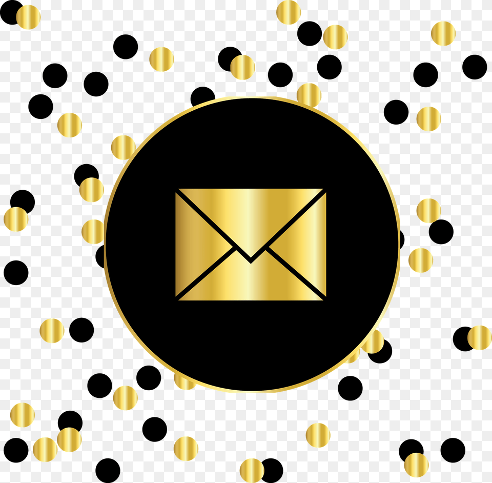 Email Mail Gmail Social Media Icons Black And Gold Instagram Icon, Disk, Symbol Png Image