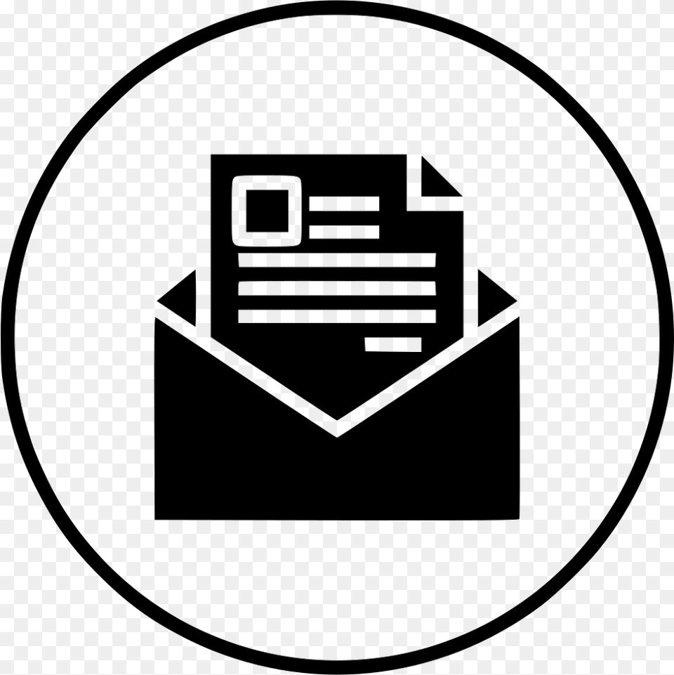 Email Marketing Letter Envelope Newsletter Seo Campaigns Letter Of Recommendation Icon, Stencil Free Transparent Png