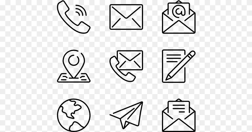 Email Phone Address Icons, Gray Free Transparent Png