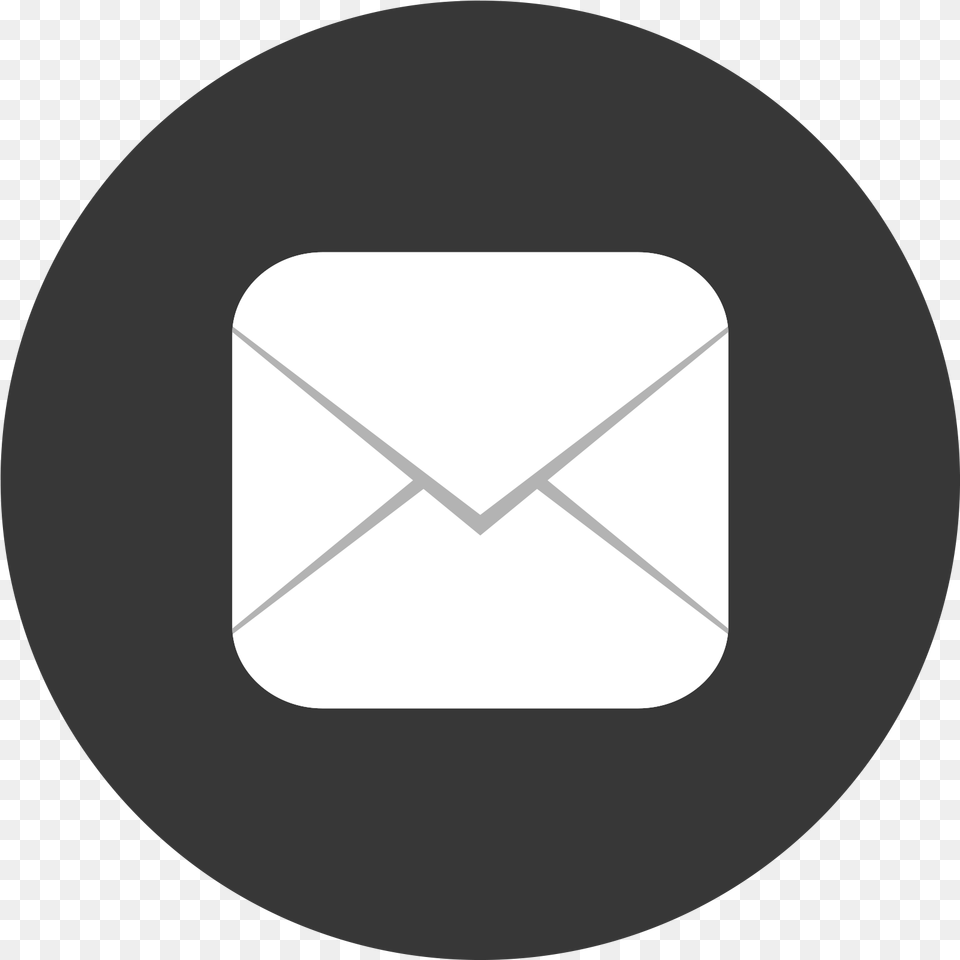 Email Round Icon Email Icon Vector Gray, Envelope, Mail, Disk Png Image