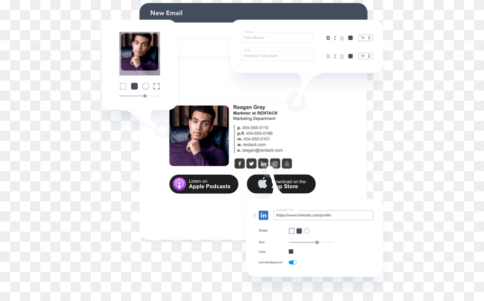 Email Signature Generator With Sharing, Text, Adult, Male, Man Free Transparent Png