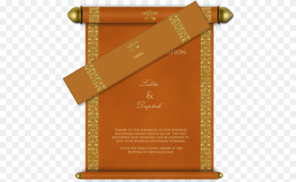 Email Wedding Card Royal Scroll Design Royal Muslim Wedding Card, Text, Document Png