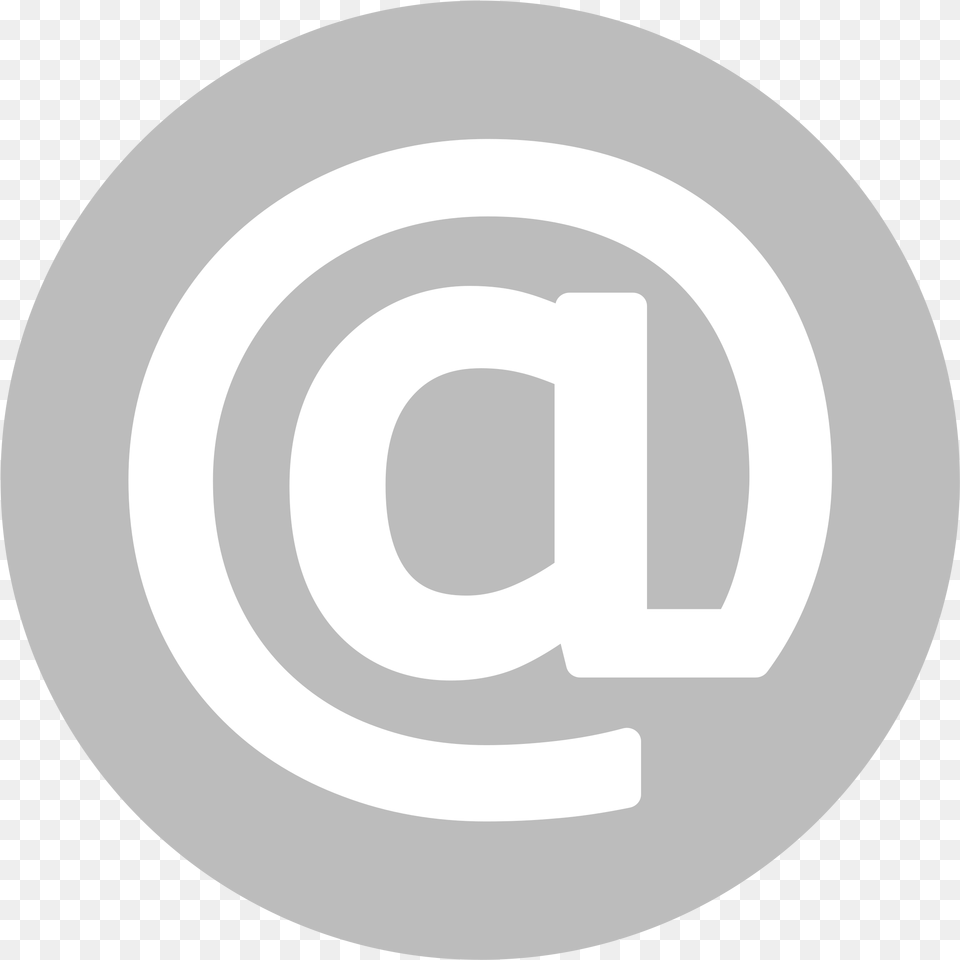 Email White On Grey Icons And Email Icon Grey, Disk, Text, Photography Png