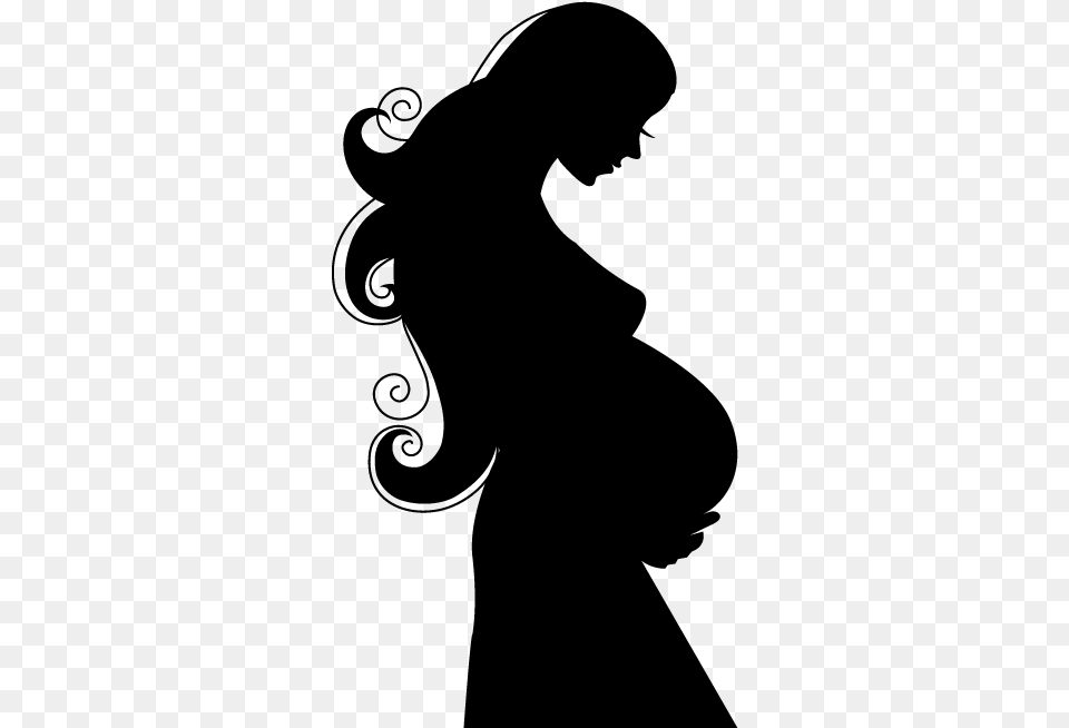 Embarazo Mais Silueta De Mujer Embarazada, Gray Png