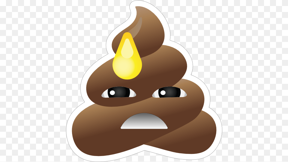 Embarrassed Poop Emoji Sticker Poop Emoji Love, Food, Sweets, Ammunition, Cookie Free Png