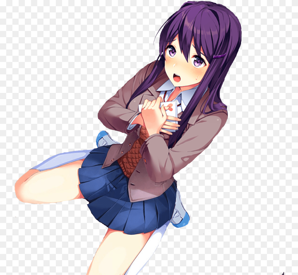 Embarrassed Yuri Ddlc Transparent, Publication, Book, Comics, Adult Png Image