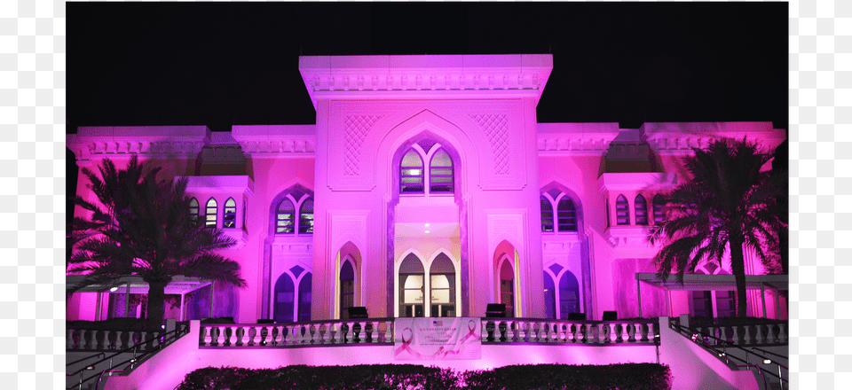 Embassy Goes Pink In Honor Of Breast Cancer Awareness Lighting, Villa, Architecture, Building, House Png Image