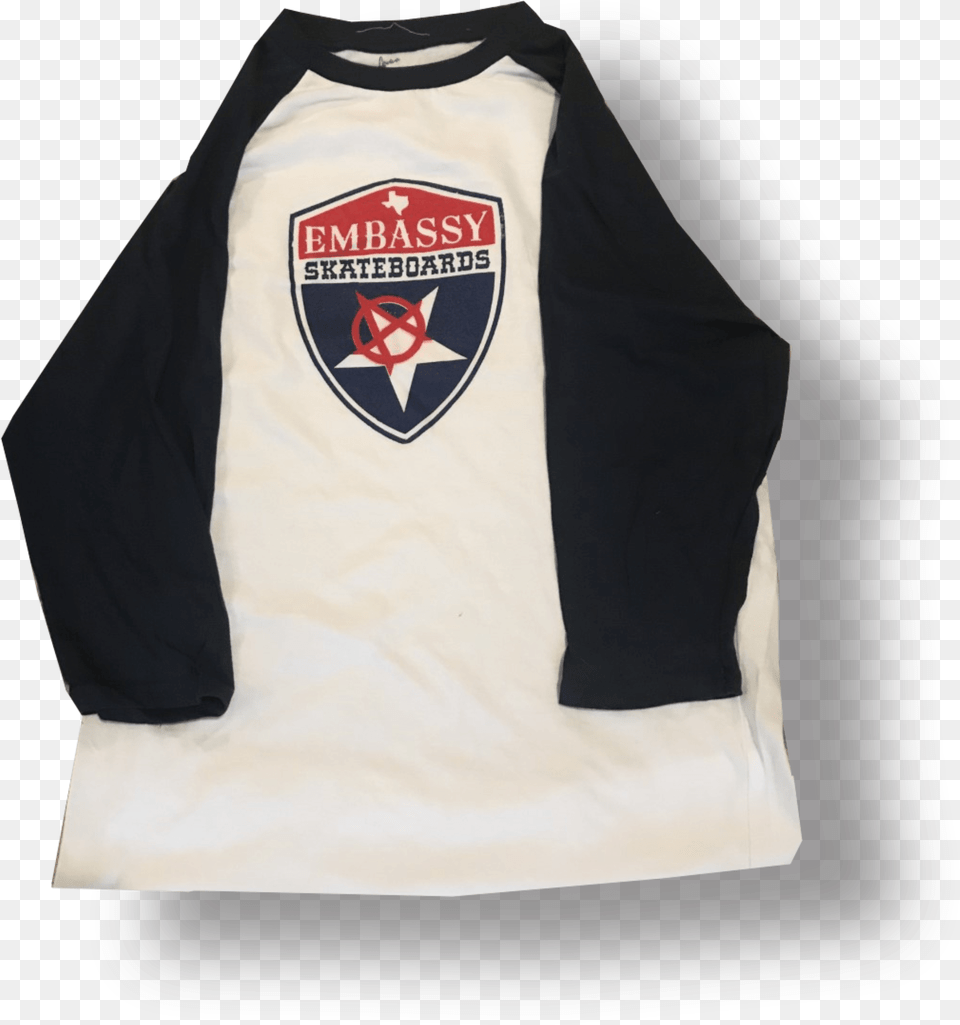 Embassy Navy Long Sleeve Shield Logo Long Sleeve, Clothing, Long Sleeve, Shirt, T-shirt Free Transparent Png