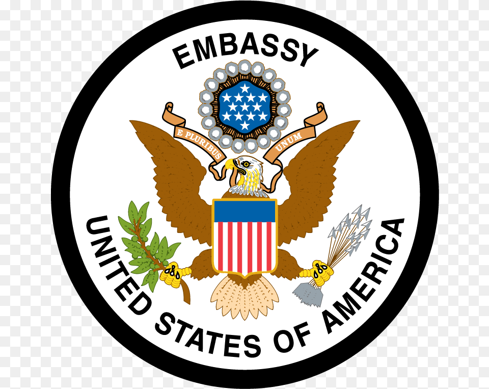 Embassy United States Of America America39s Great Seal Gif, Badge, Emblem, Logo, Symbol Free Transparent Png