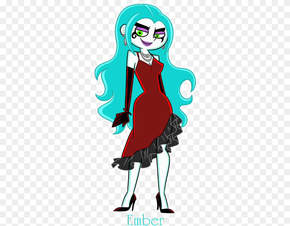 Ember Mclain Weaing Red Dress Ls928 Danny Phantom Ember, Publication, Book, Comics, Baby Free Transparent Png