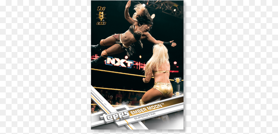 Ember Moon 2017 Topps Wwe Base Cards Poster Ember Moon Vs Mandy Rose, Adult, Person, Woman, Female Free Png