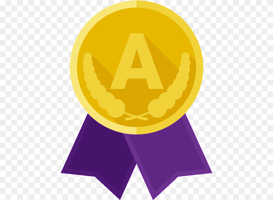 Emblem, Gold, Trophy, Gold Medal Png Image