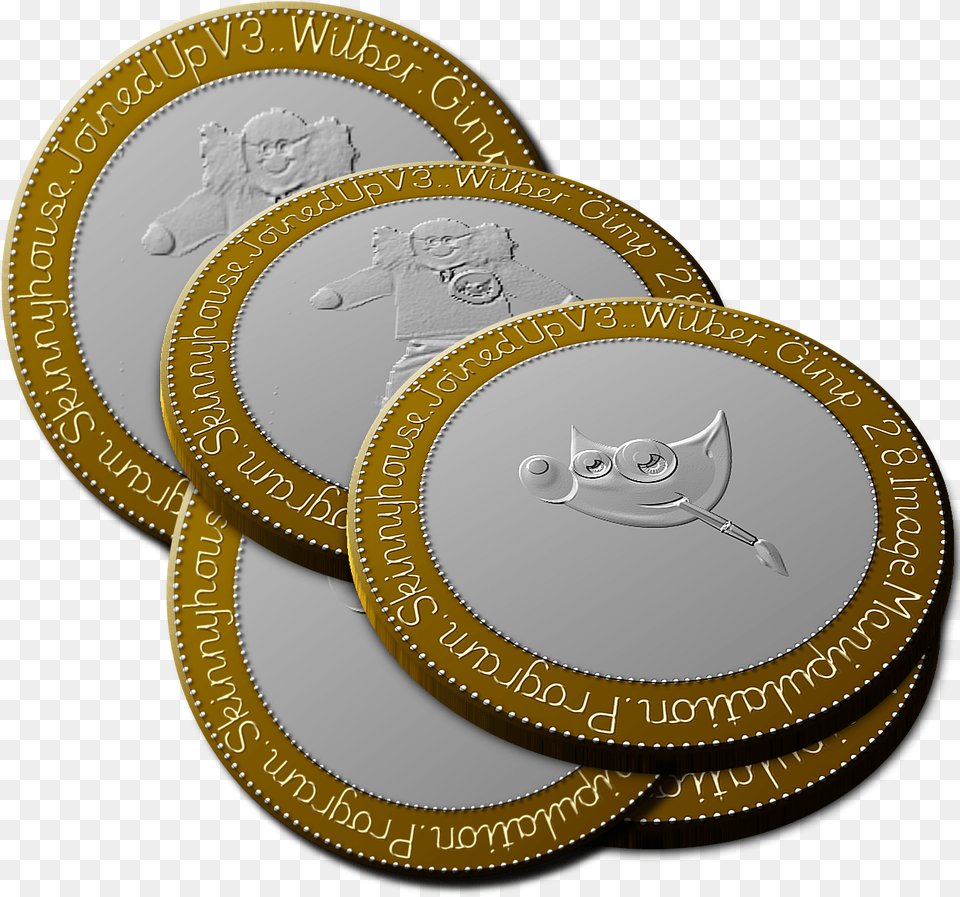 Emblem, Gold, Plate, Coin, Money Free Png Download