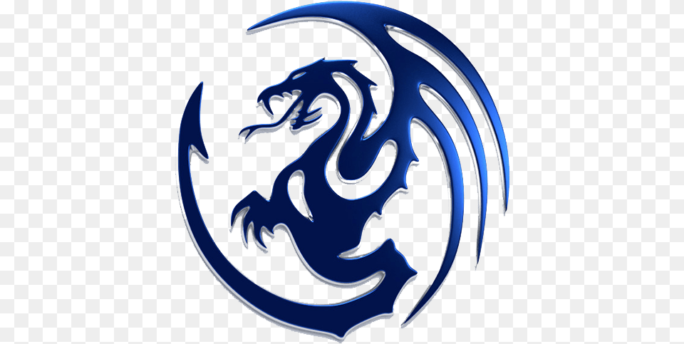 Emblem Dragon Transparent Clipart Blue Dragon, Logo, Animal, Fish, Sea Life Free Png
