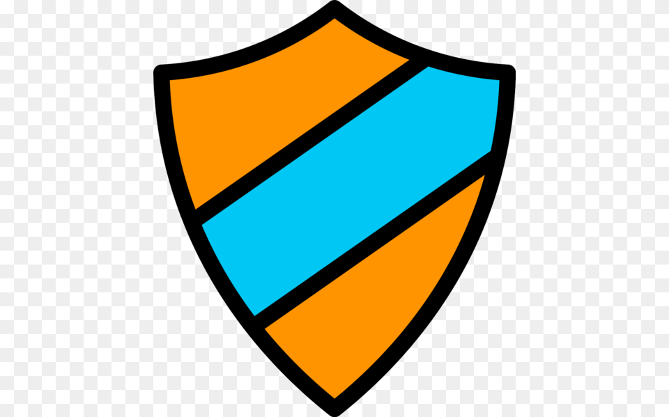 Emblem Icon Orange Light Blue Dark Blue Shield Transparent, Armor, Blackboard Free Png