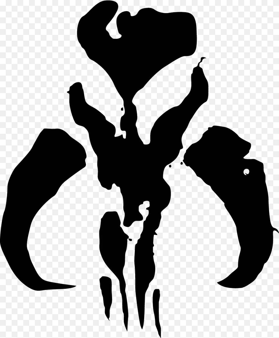 Emblem Mandalorian Boba Fett Symbol, Cross, Silhouette Free Png Download