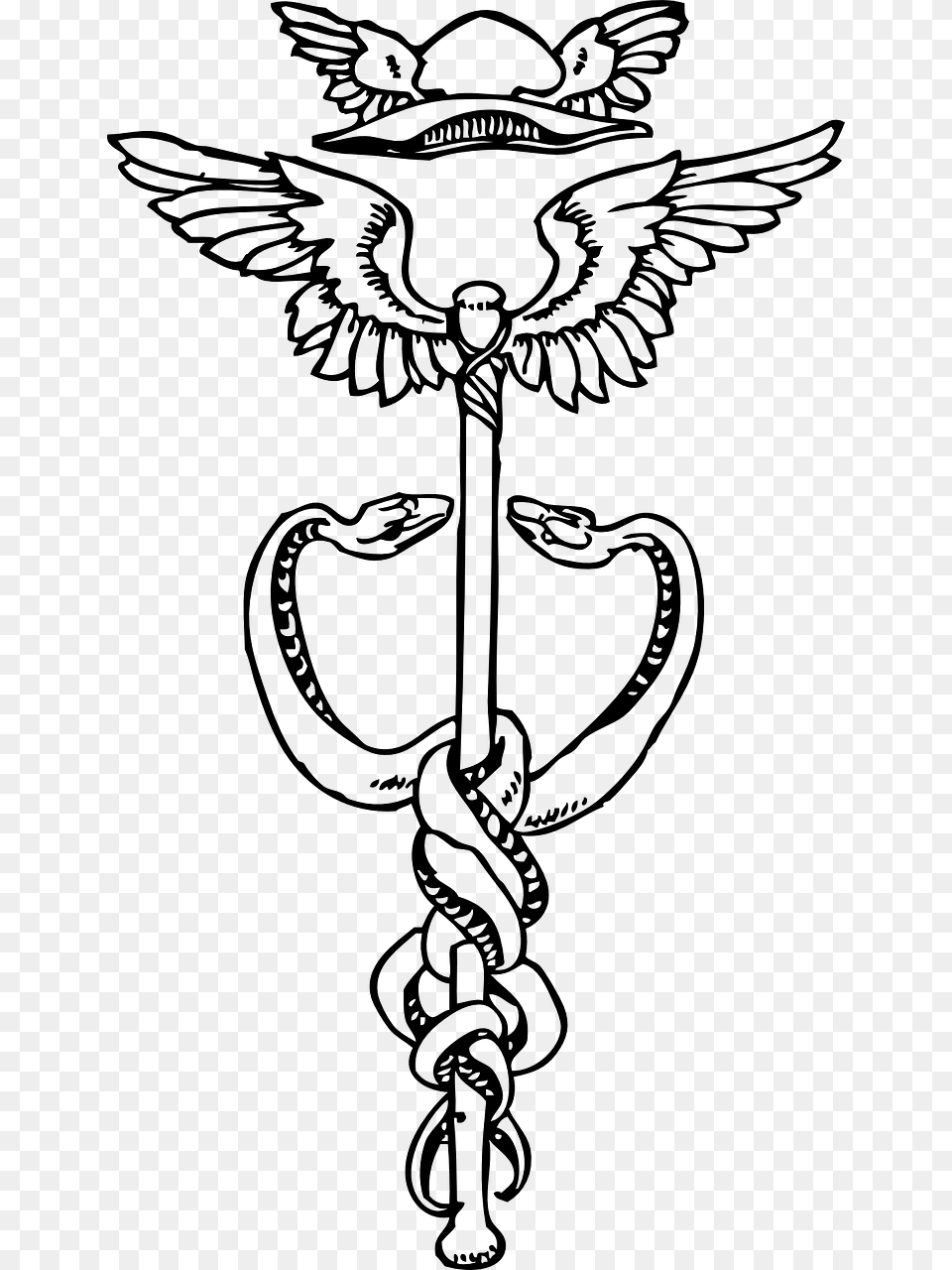 Emblem Medical Caduceus Caduceus, Gray Png Image