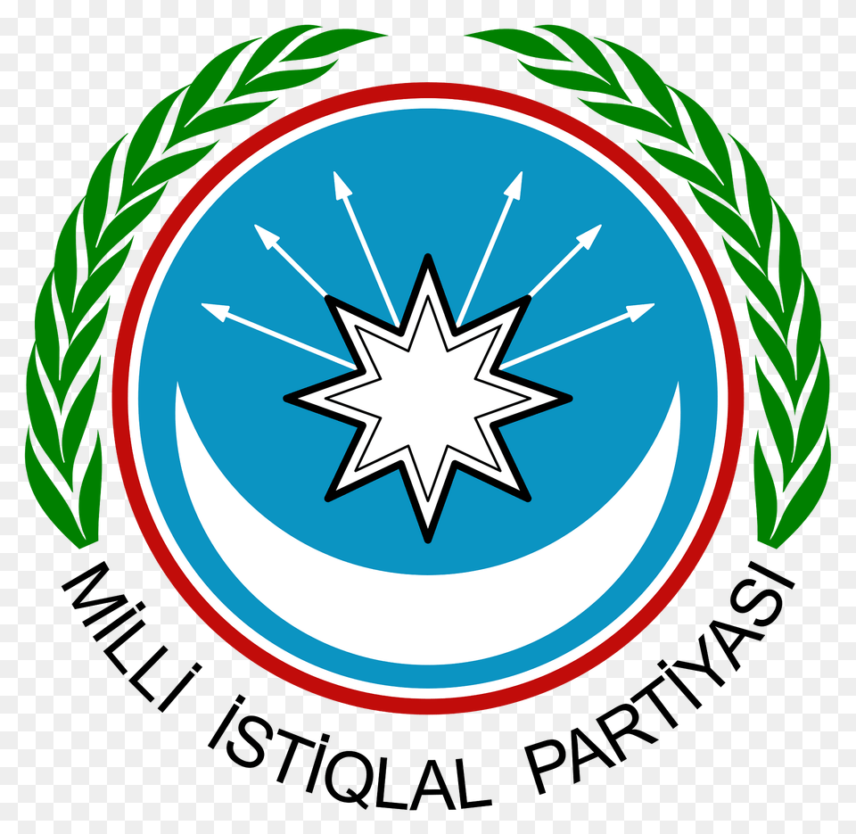 Emblem Of Azerbaijan National Independence Party Clipart, Symbol, Logo, Dynamite, Weapon Free Transparent Png