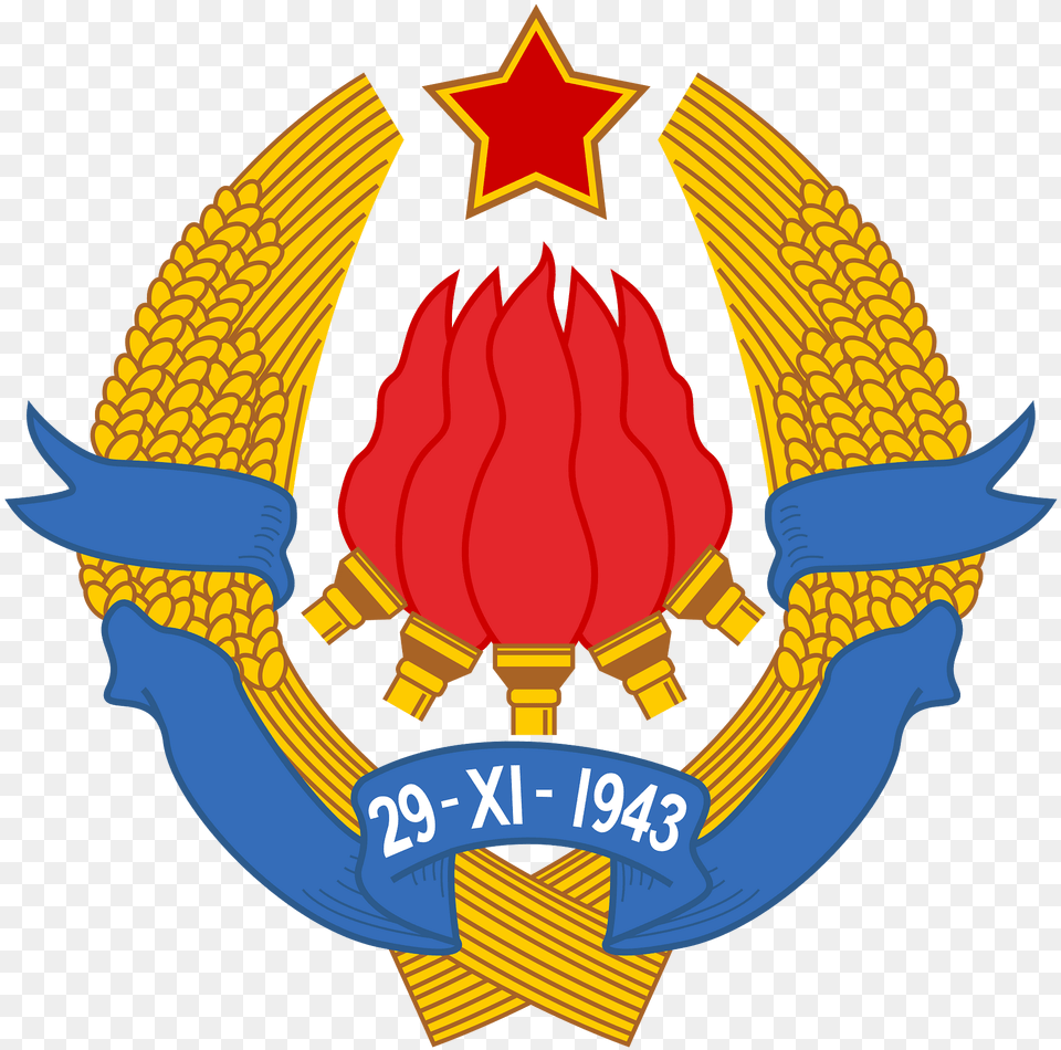 Emblem Of Democratic Federal Yugoslavia Clipart, Symbol, Logo Free Png