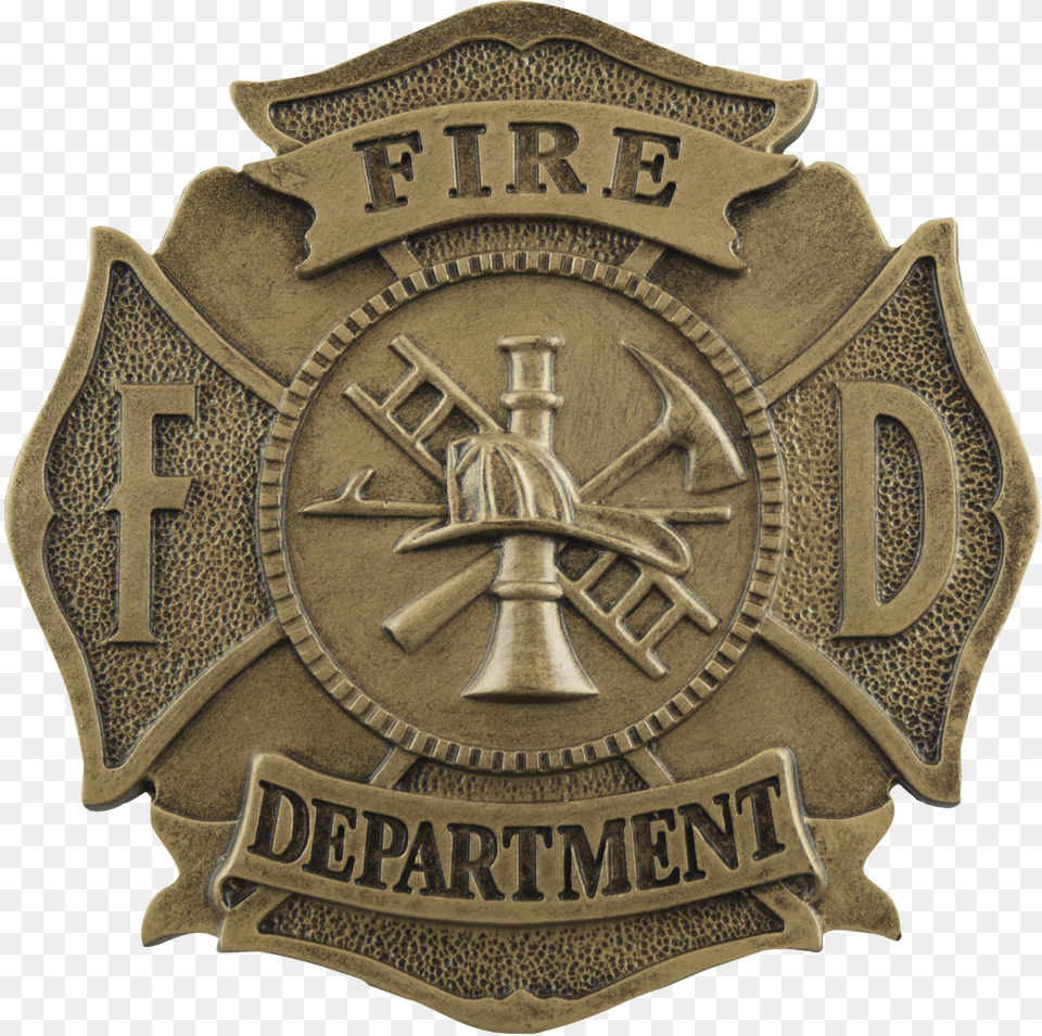 Emblem Of Fire Services, Badge, Logo, Symbol, Bronze Free Transparent Png
