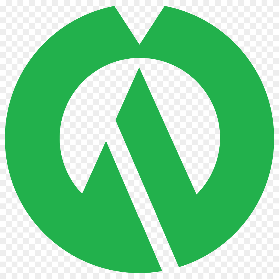 Emblem Of Hachiman Gifu Clipart, Green, Recycling Symbol, Symbol, Disk Free Png Download