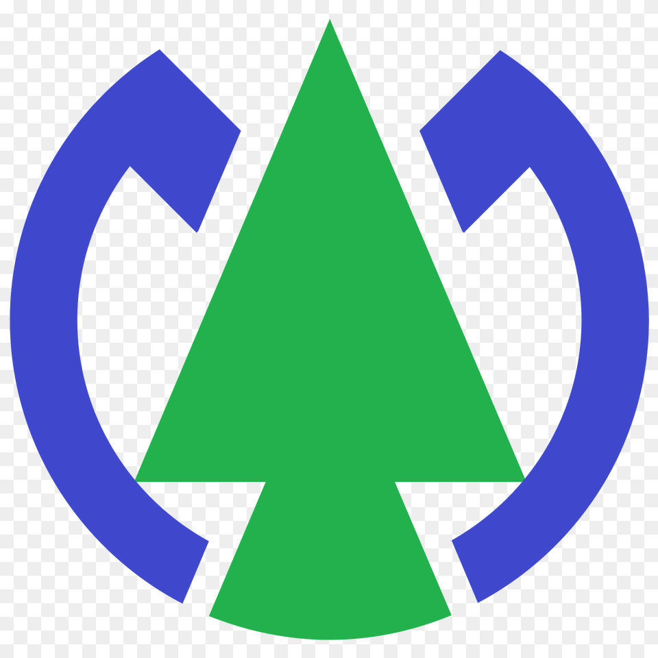 Emblem Of Hachimori Akita Clipart, Triangle, Symbol, Recycling Symbol Free Png