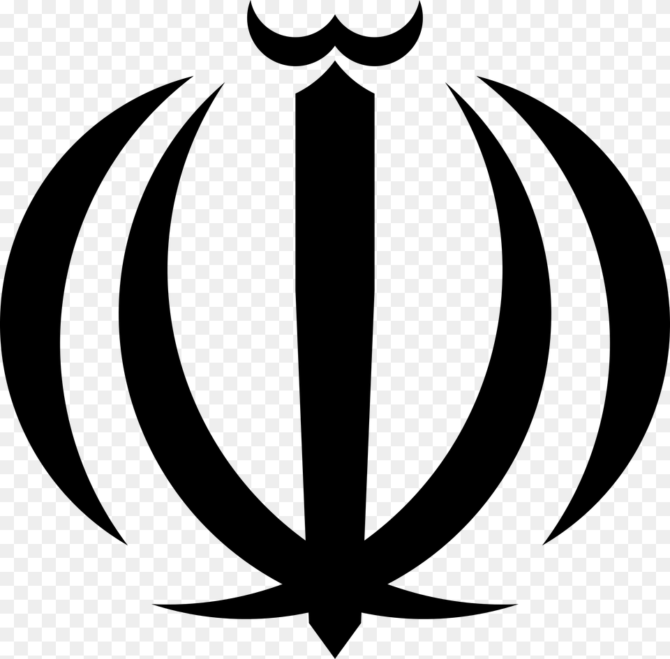 Emblem Of Iran, Gray Free Png