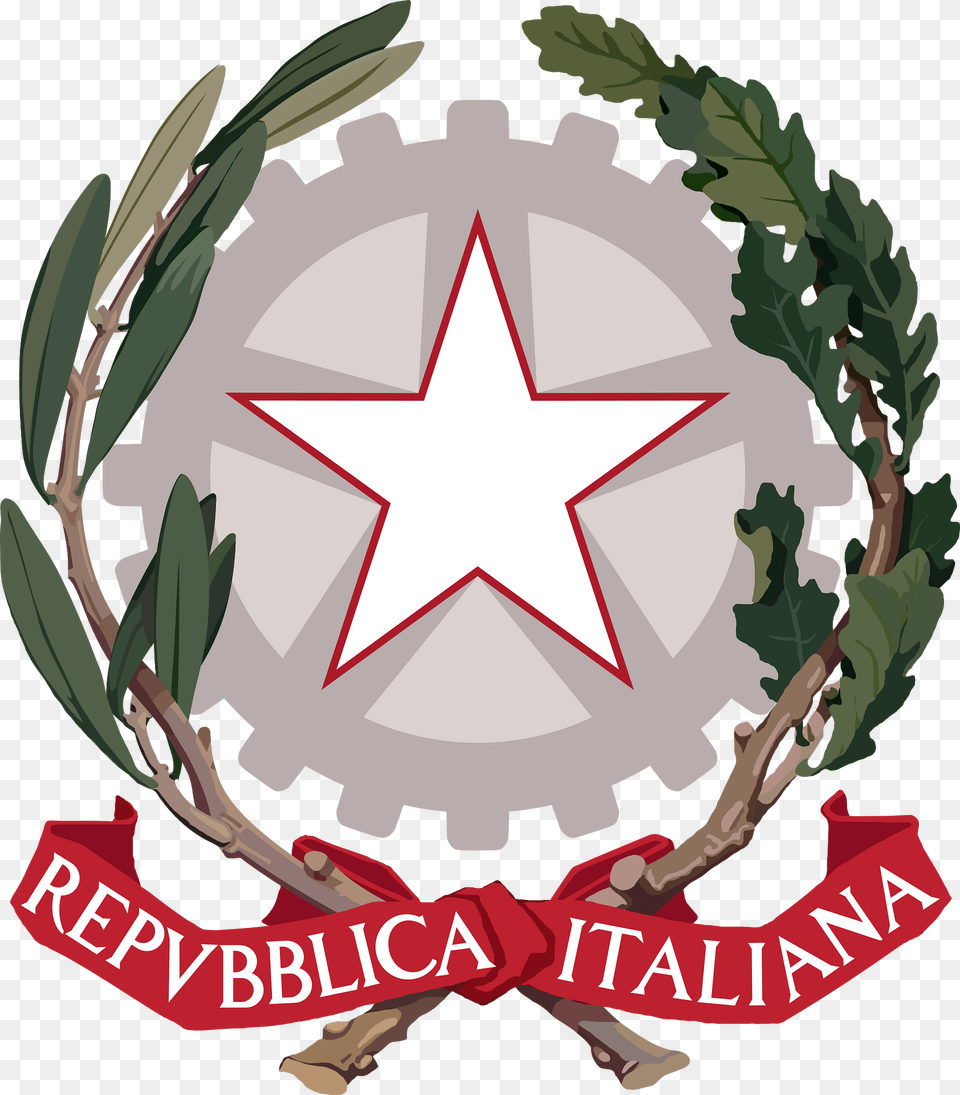 Emblem Of Italy Clipart, Symbol, Star Symbol, Dynamite, Weapon Png