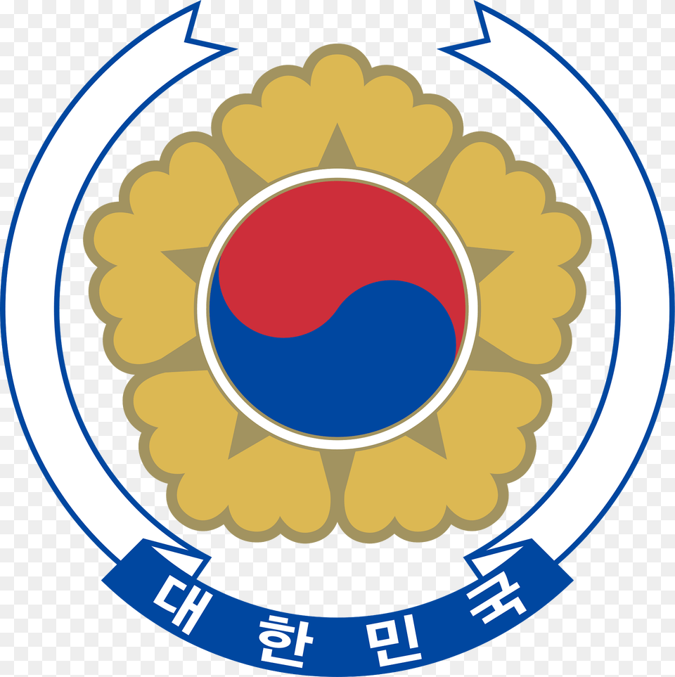 Emblem Of South Korea Clipart, Logo, Symbol, Badge Png Image