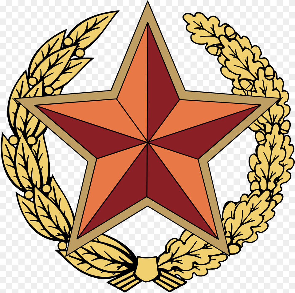 Emblem Of The Armed Forces Of The Republic Of Belarus Soviet Star Background, Symbol, Star Symbol, Chandelier, Lamp Png Image
